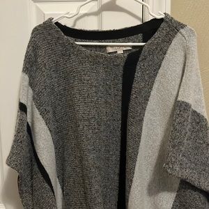 Loft xs/s grayscale poncho sweater